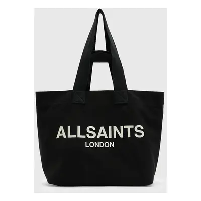 AllSaints torebka bawełniana ALI kolor czarny W163XA