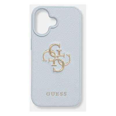 Guess etui na telefon iPhone 16 kolor niebieski GUHCP16SPGT4MBB