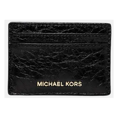 MICHAEL Michael Kors etui na kartę skórzane kolor czarny 32R5GJ6D1L