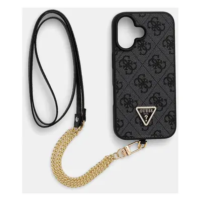 Guess etui na telefon iPhone 16 6.1 kolor czarny GUHCP16SP4TDSCPK