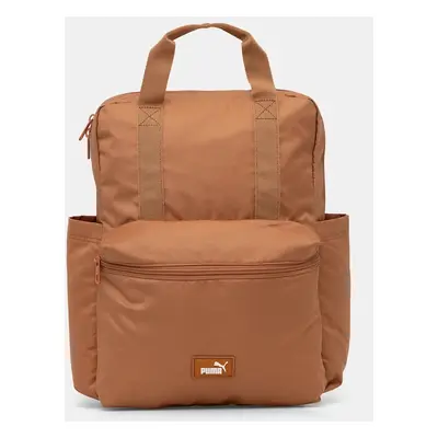 Puma plecak damski kolor brązowy duży gładki 91348