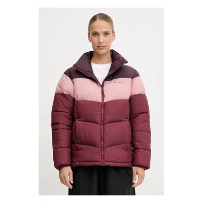 Columbia kurtka Puffect Colorblock damska kolor bordowy zimowa 2088481