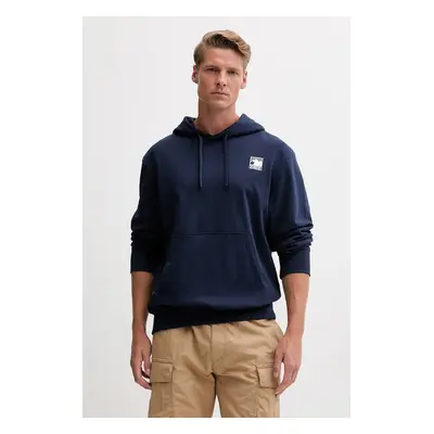 The North Face bluza bawełniana męska kolor granatowy z kapturem z nadrukiem NF0A8E3N8K21