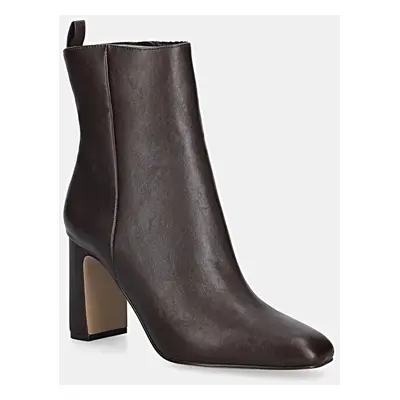 Steve Madden botki Adelisa damskie kolor brązowy na słupku 11002626