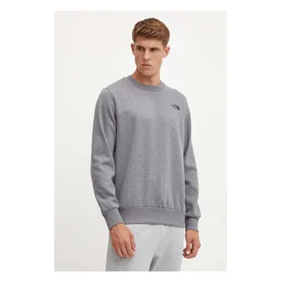 The North Face bluza Simple Dome Crew męska kolor szary z nadrukiem NF0A89FBDYY1