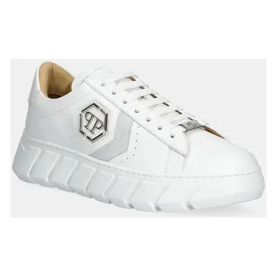 Philipp Plein sneakersy skórzane Nappa Lo-Top Hexagon