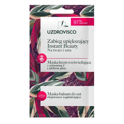 Uzdrovisco Maska rozświetlająca z witaminą C i efektem GLOW Maseczki rozświetlające 8 ml