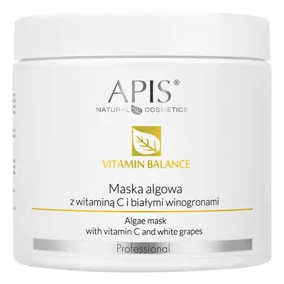 Apis VITAMIN BALANCE Maska algowa z witaminą C i białymi winogronami / 200 g Maseczki nawilżając