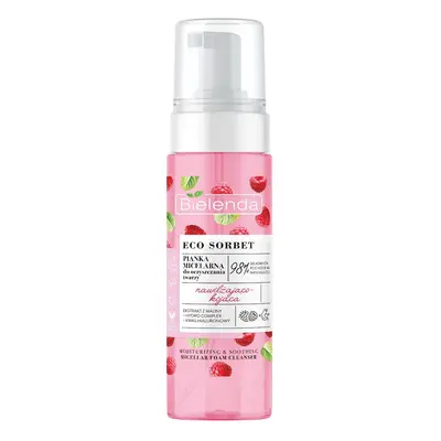 Bielenda ECO SORBET Malina - pianka micelarna do oczyszczania twarzy Płyn miceralny 150 ml