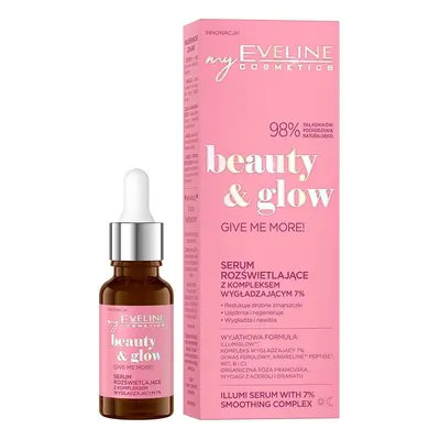 Eveline Cosmetics Beauty & Glow Serum rozświetlające z kompleksem wygładzającym 7% Serum nawilża