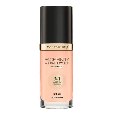 Max Factor Facefinity All Day Flawless 3 w 1 kryjący podkład w płynie Pudry 30 ml 30 - PORCELAIN