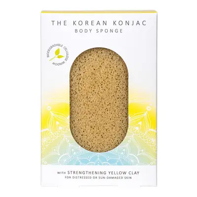 Konjac Sponge Gąbka Konjac do ciała z żółtą glinką Gąbki 1 ct