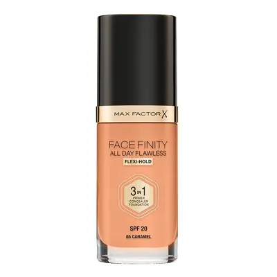 Max Factor Facefinity All Day Flawless 3 w 1 kryjący podkład w płynie Pudry 30 ml 85 - CARAMEL