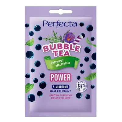 Perfecta Perfecta Bubble Tea, 5-minutowa maska do twarzy Power, 10 ml Maseczki nawilżające Damsk