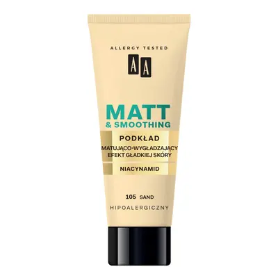 AA COSMETICS Make Up Matt podkład matująco wygładzający 105 sand Podkłady 30 ml