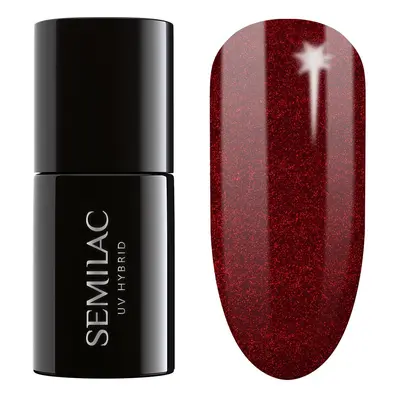 Semilac 306 Semilac Lakier hybrydowy Divine Red Lakiery do paznokci 7 ml