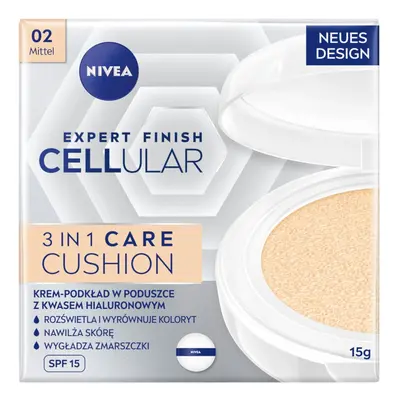 NIVEA Cellular Expert Finish 3w1 CARE Cushion Krem-podkład w poduszce kolor naturalny Podkłady 1