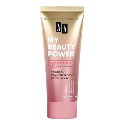 AA COSMETICS My Beauty Power rozświetlający podkład nr 01 Vanilla Podkłady 30 ml