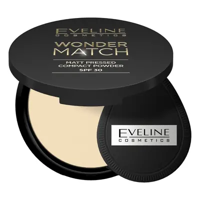 Eveline Cosmetics Wonder Match Matowy puder prasowany z filtrem ochronnym SPF 30, nr 01 light be