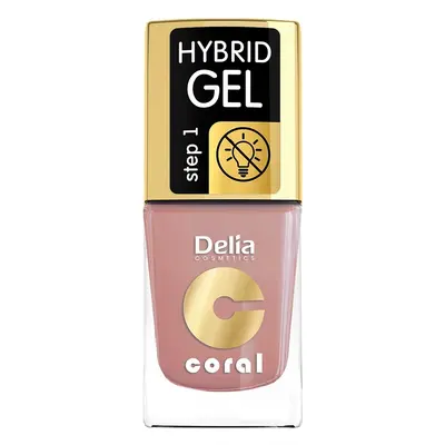 Delia Cosmetics CORAL - HYBRID GEL Lakier d/paz Lakiery do paznokci 11 ml 43 Mocha