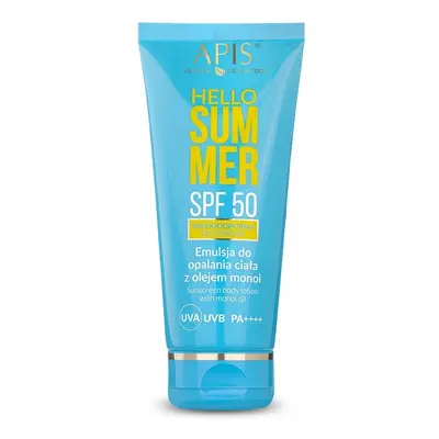 Apis Hello Summer Emulsja do opalania ciała z olejem monoi Balsamy do ciała 200 ml