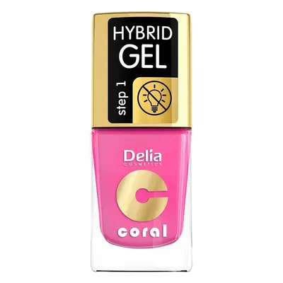 Delia Cosmetics CORAL - HYBRID GEL Lakier d/paz 01 CZERWONY Lakiery do paznokci 11 ml 22 Landryn