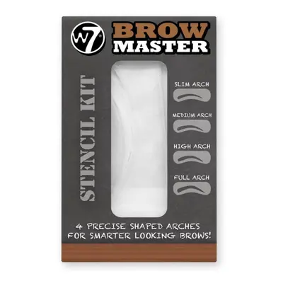 W7 BROW MASTER Stencil Kit ZESTAW SZABLONÓW DO MAKIJAŻU BRWI Akcesoria 1 ct