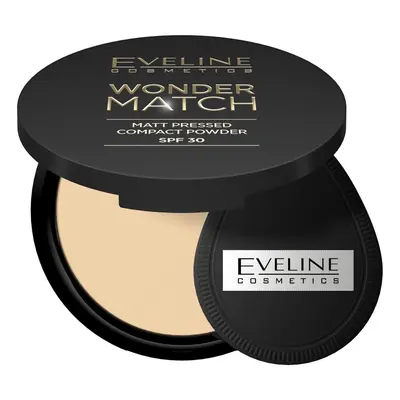 Eveline Cosmetics Wonder Match Matowy puder prasowany z filtrem ochronnym SPF 30, nr 01 light be