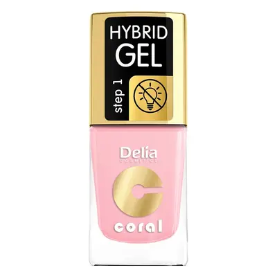 Delia Cosmetics CORAL - HYBRID GEL Lakier d/paz 01 CZERWONY Lakiery do paznokci 11 ml 04 Pastelo