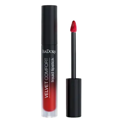 Isadora Makijaż jesienny Velvet Comfort Matowa pomadka w płynie Szminki 4 ml 66 Ravish Red