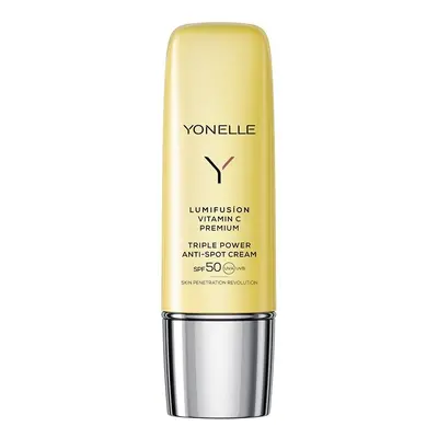 YONELLE LUMIFUSION Potrójnie Aktywny Krem SPF50 Przeciw Przebarwieniom Z Witaminą C Premium Krem