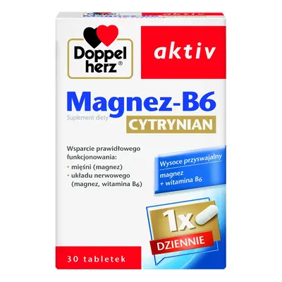 Doppelherz DH aktiv Magnez-B6 Cytrynian tabl. 30 szt Witaminy 1 ct