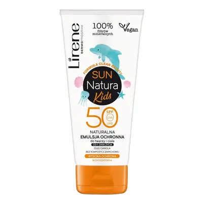 Lirene NATURA SUN Naturalna emulsja ochronna do twarzy i ciała od 1. dnia życia SPF 50 Kremy do 