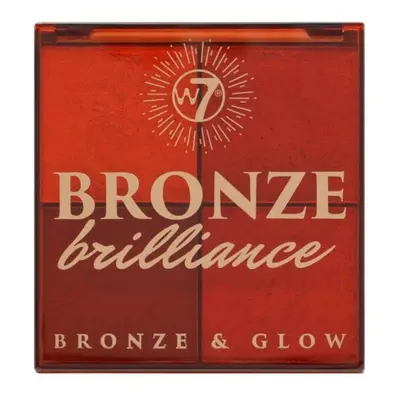 W7 BRONZE BRILLIANCE Palette PALETA DO MAKIJAŻU Medium/Dark Konturowanie twarzy 14 g MEDIUM DARK