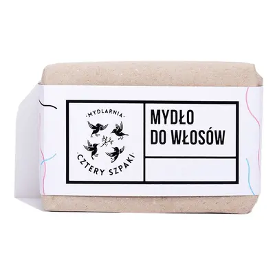 Mydlarnia 4 Szpaki Mydło do włosów z olejem rycynowym (ze sznurkiem lub bez) Mydła 110 g