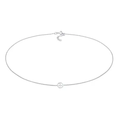 Elli Choker damski Symbol Pokoju Basic wykonany ze srebra próby 925 Sterling Silver Naszyjniki 1