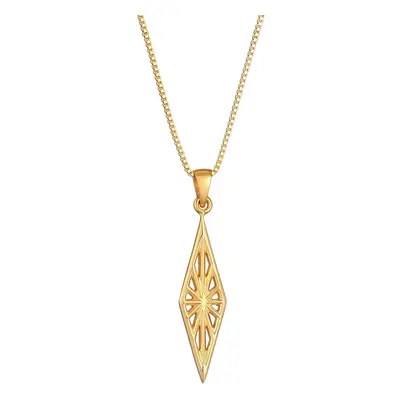 KUZZOI Męski wisiorek romb Ornament Used Look ze srebra próby 925 Sterling Silver Naszyjniki 1 c