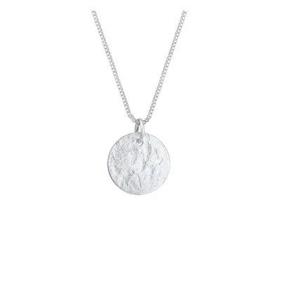 Elli Damska zawieszka płytka młotkowana ze srebra próby 925 Sterling Silver Naszyjniki 1 ct Dams