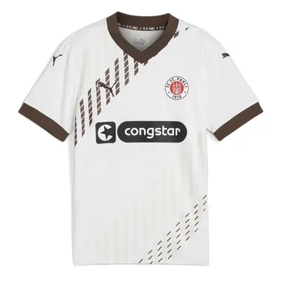 Młodzieżowa koszulka wyjazdowa FC St. Pauli 24/25 PUMA White Espresso Brown