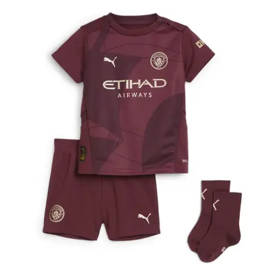 Strój Manchester City 24/25 dla małych dzieci PUMA Dark Jasper Red