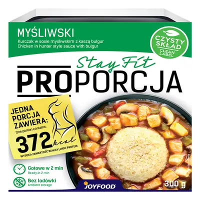 Danie gotowe Kurczak w sosie myśliwskim z kaszą bulgur i warzywami Joyfood 300g