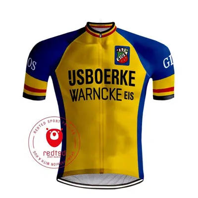 Camisola de ciclismo Retro IJsboerke Warncke - REDTED