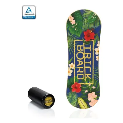 Deska do balansowania TRICKBOARD CLASSIC TROPICAL z czarnym wałkiem TÜV