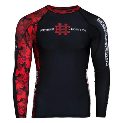 Koszulka sportowa męska Rashguard do MMA EXTREME HOBBY RED WARRIOR