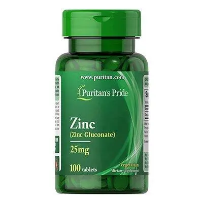 Witaminy Puritan's Pride Zinc Gluconate 25mg - 100tabs Glukonian Cynku