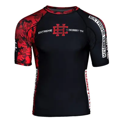 Koszulka Męska na siłownię rashguard MMA EXTREME HOBBY RED WARRIOR