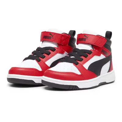 Dziecięce sneakersy Rebound V6 Mid PUMA White Black For All Time Red