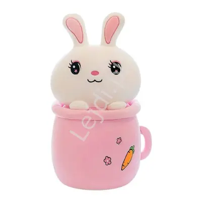 Śliczny zestaw kocyk + duża 50cm maskotka króliczek z garnuszkiem, prezent chrzest, urodziny dla