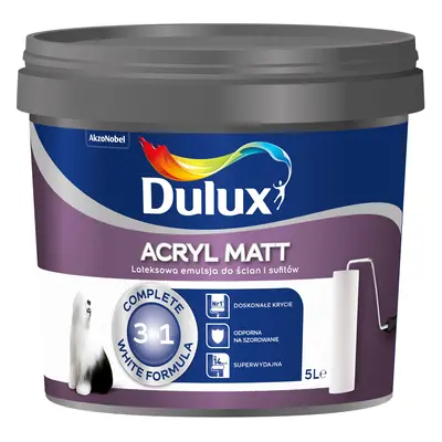 Farba Dulux Acryl Matt biała 5l