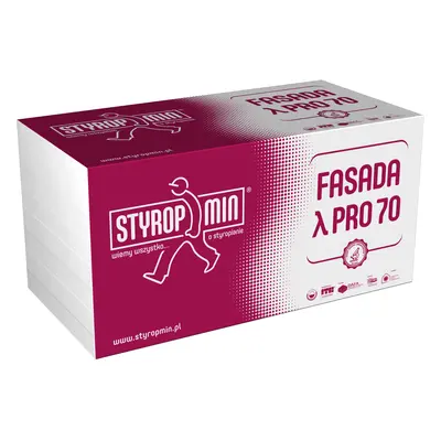 Styropian Styropmin Fasada Pro 70 10 cm EPS 0.038 W/(mK) 3 m2